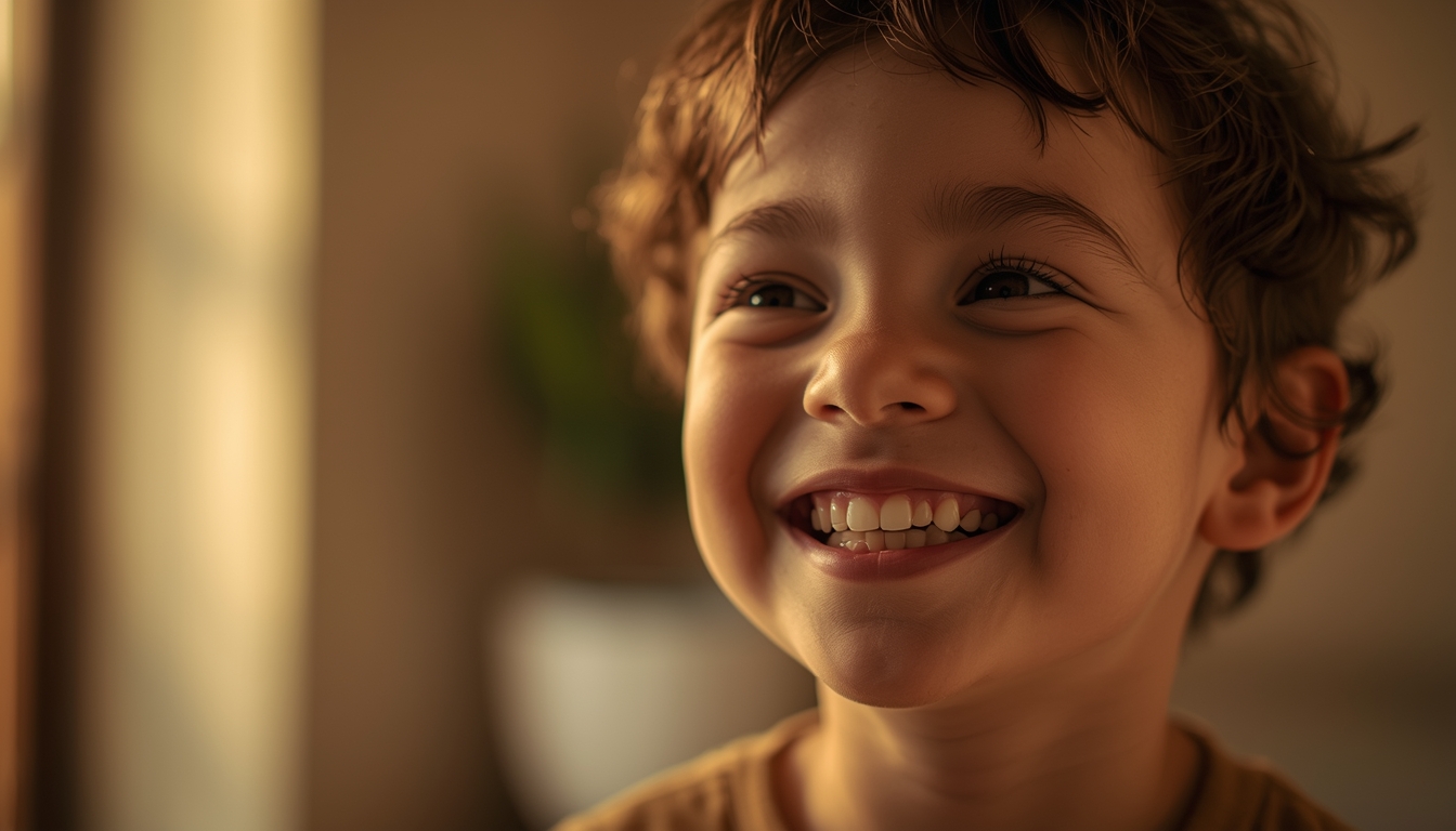 Niño feliz — odontopediatría premium en Sonrisa Viva